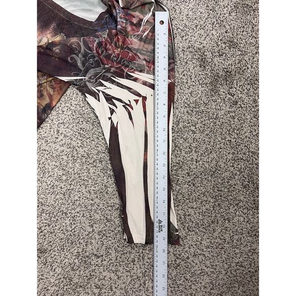 Jostar USA Women's L Western Cowboy Grunge Y2K Graphic Print Sharkbite Hem Tunic - Picture 9 of 10